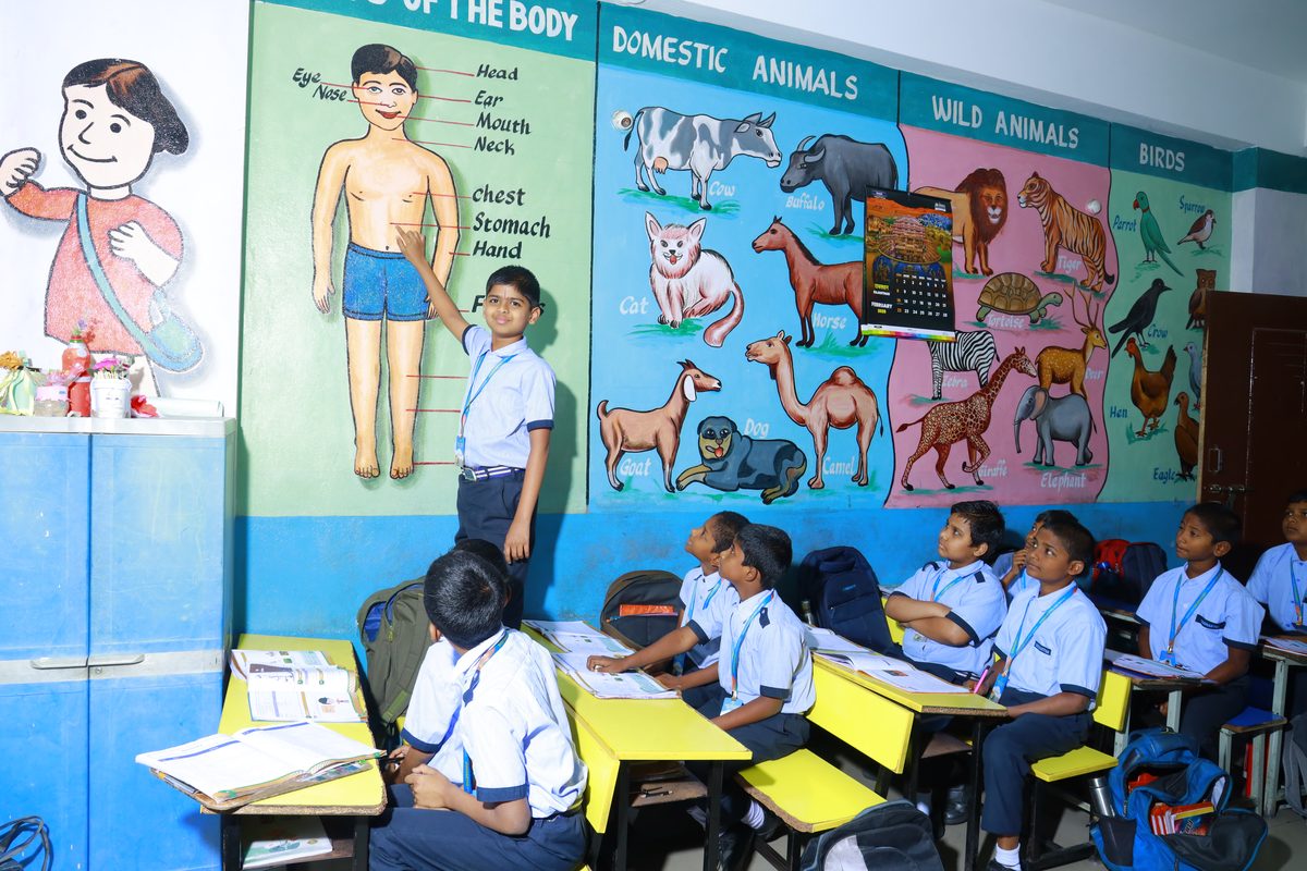 Science classroom at best school in Karimnagar